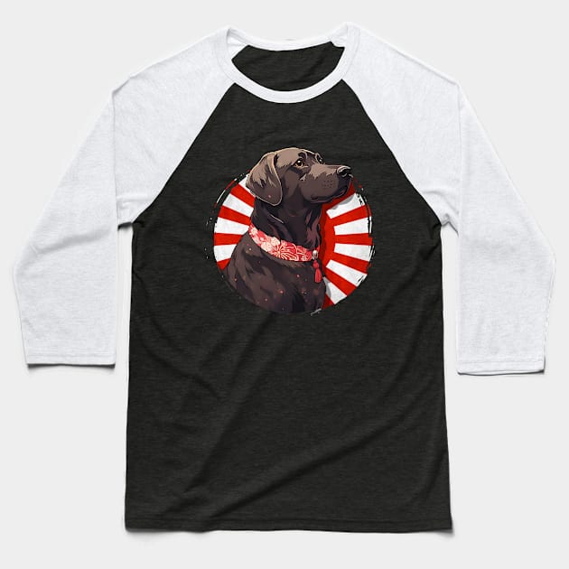 Cute Dog wearing a Kimono - Anime Shirt Baseball T-Shirt by KAIGAME Art